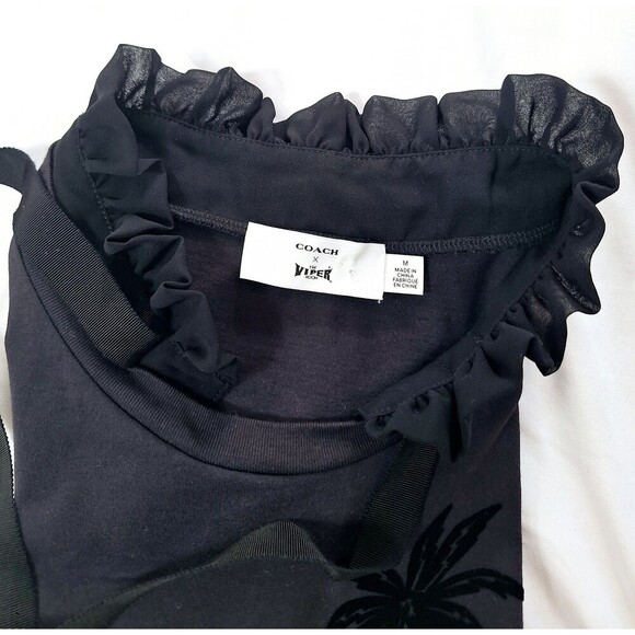 Coach x The Viper Room Ladies T-shirt Ruffles‎ Size Medium RARE - Picture 4 of 9